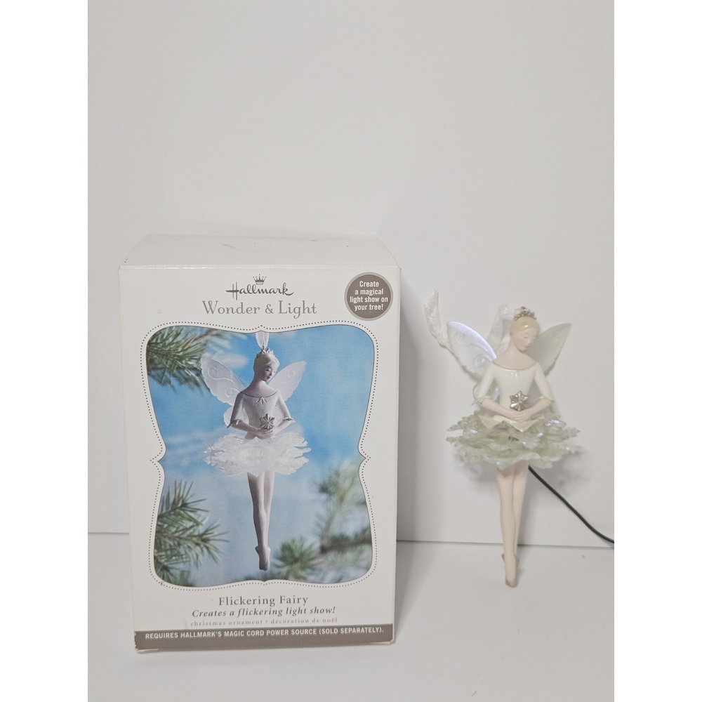 2010 Hallmark‎ Keepsake Flickering Fairy Wonder & Light Magic Cord Ornament Box